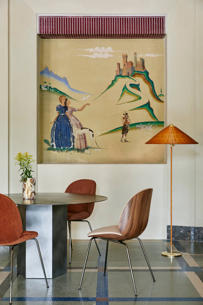 9602 Floor Lamp Wicker