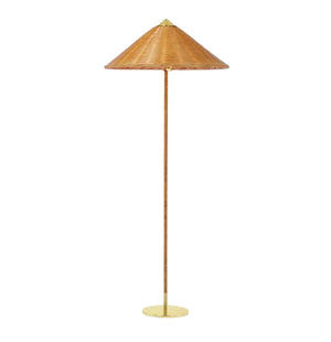 9602 Floor Lamp in Wicker