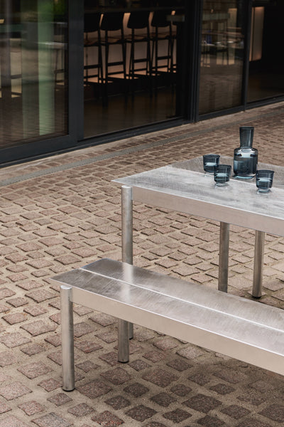 Linear Galvanised Steel Bench