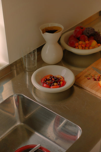 Rolled Rim Serving Bowl